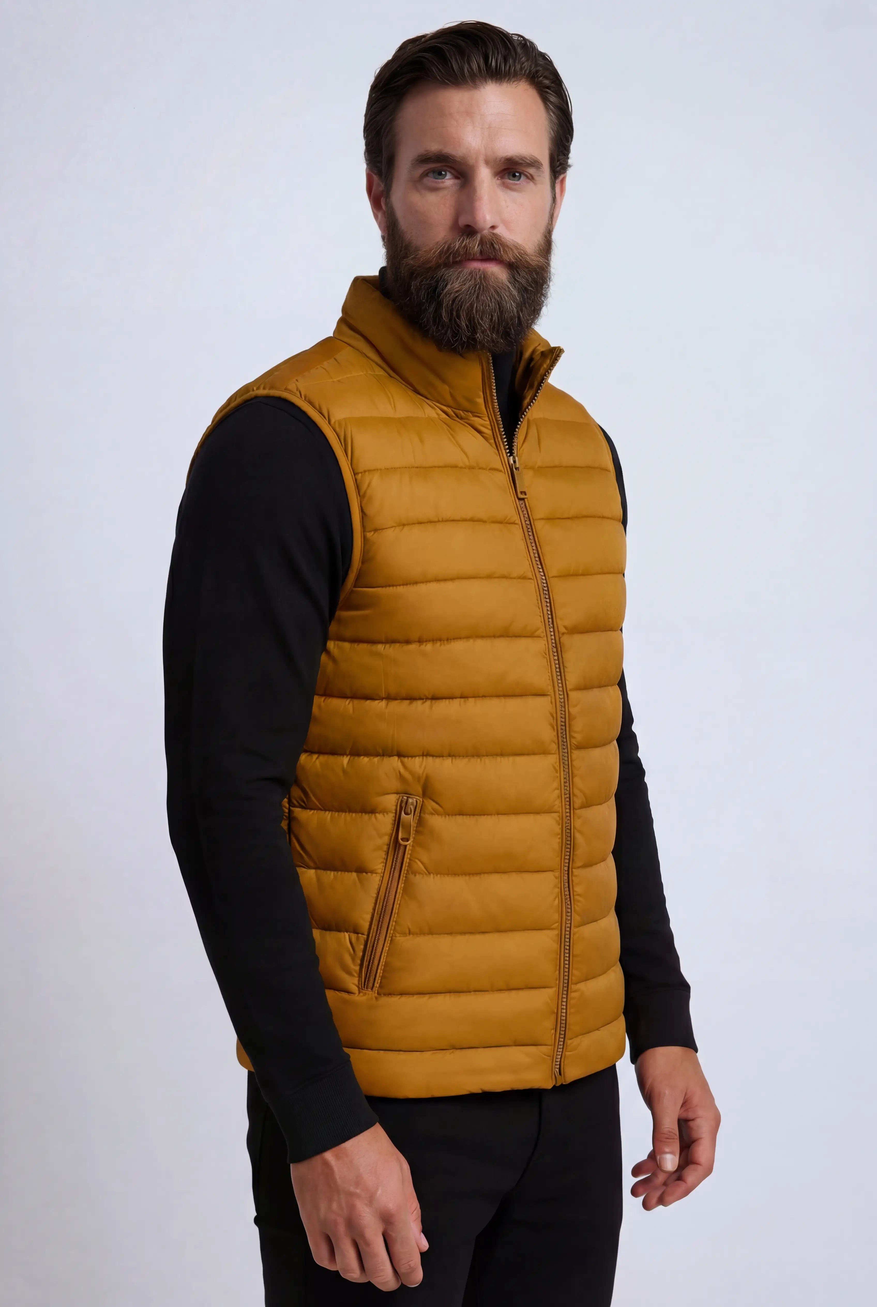 Premium Herre Gurkemeje Puffervest