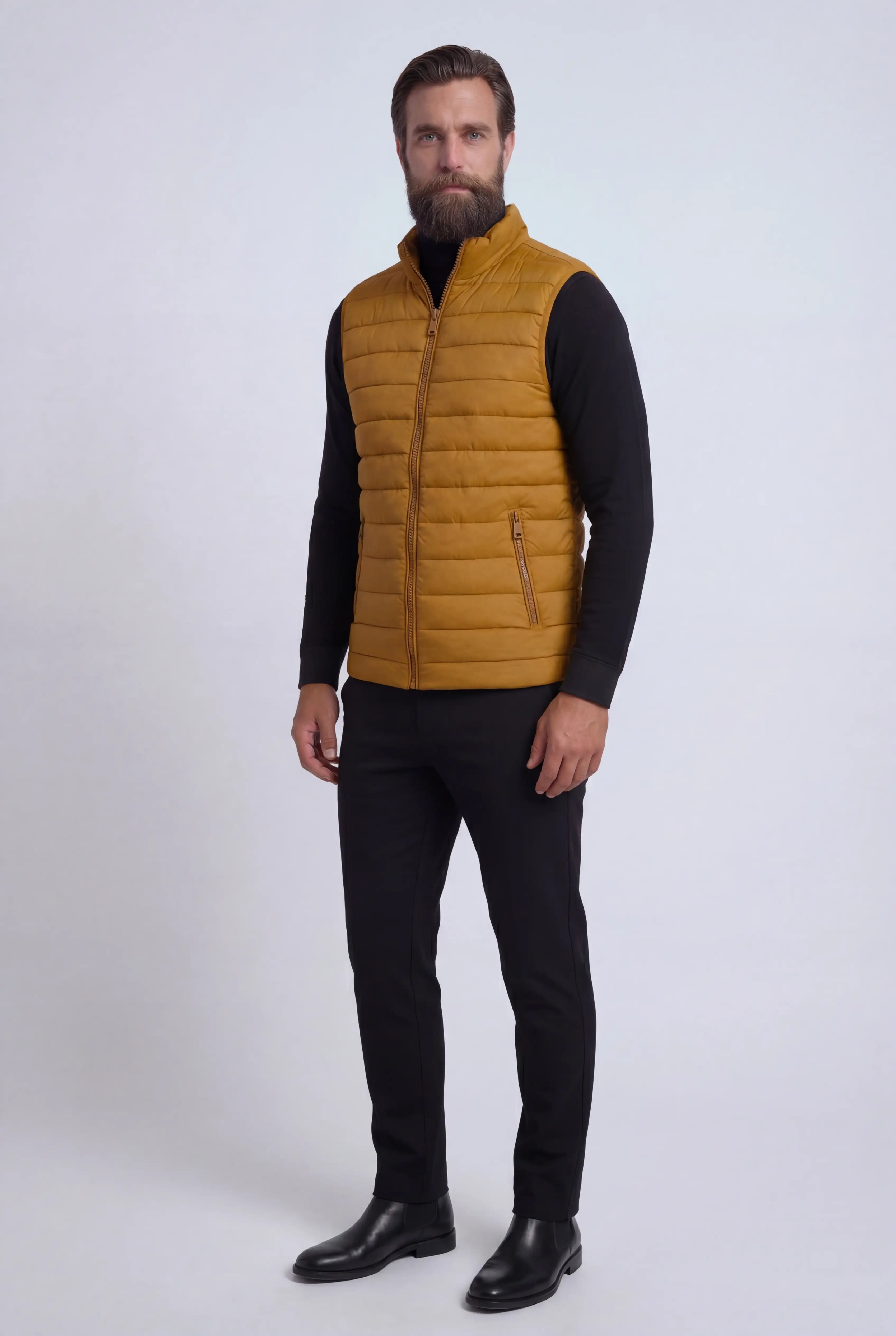 Premium Herre Gurkemeje Puffervest