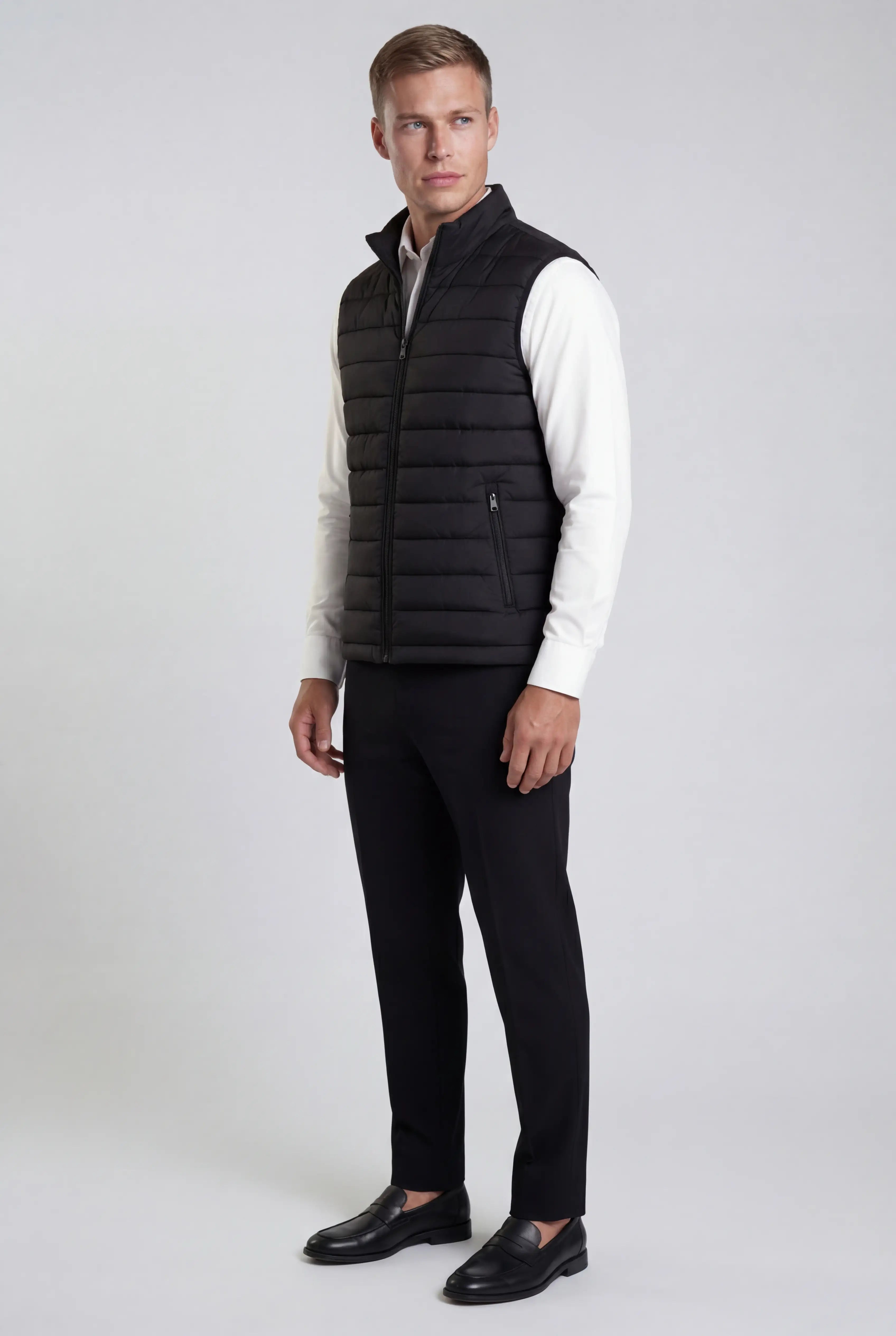 Premium Herre Sort Puffervest