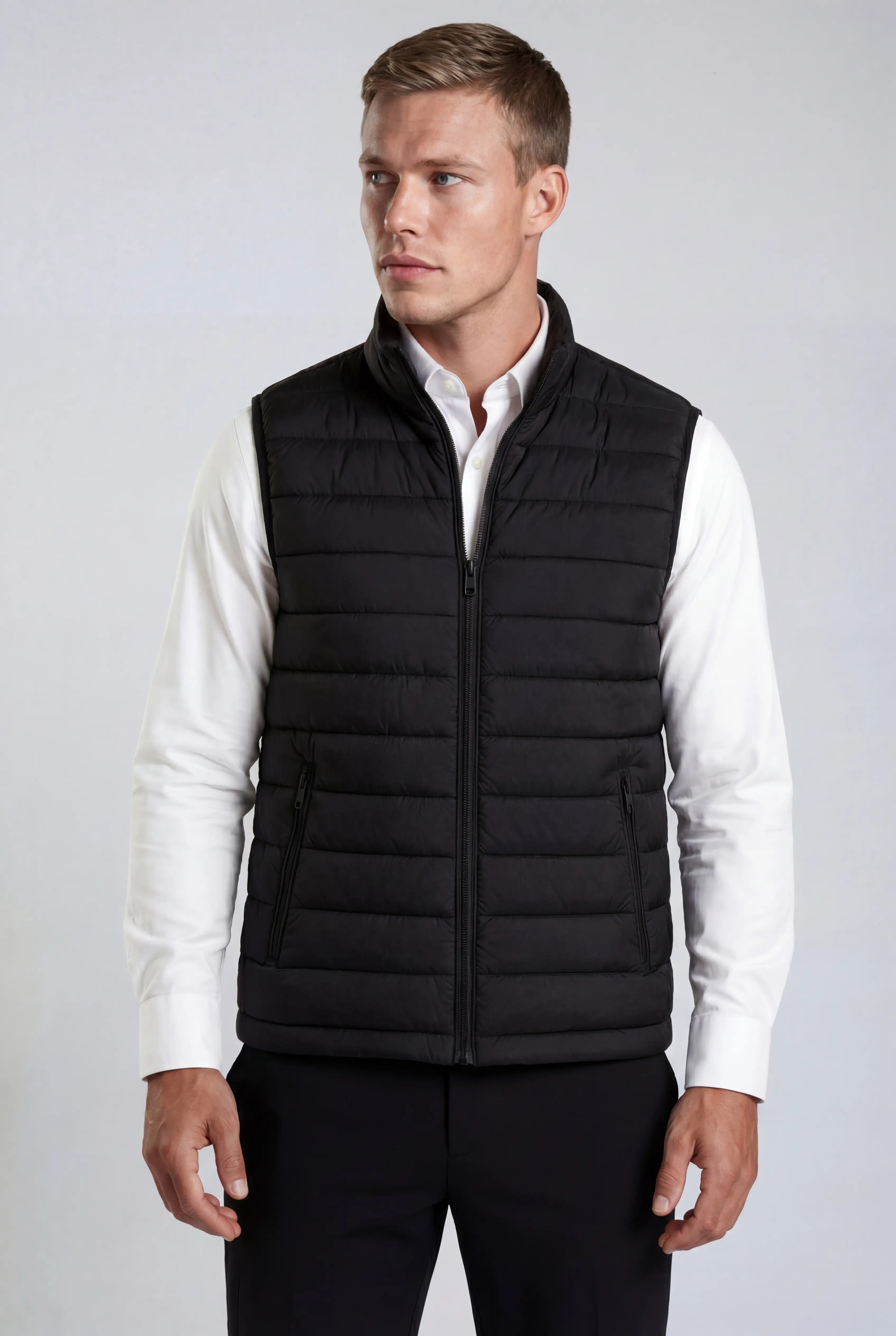 Premium Herre Sort Puffervest