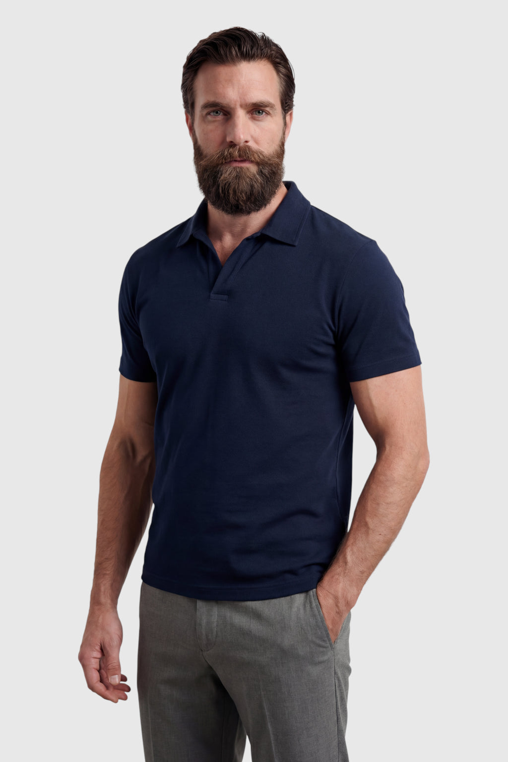 Polo Shirt Mænd i Teknisk Stof Slank Fit