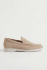 Beige Ruskind Loafers til Mænd – Elegante slip-on sko i ægte læder - Beige - Loafers - Valmont Wear