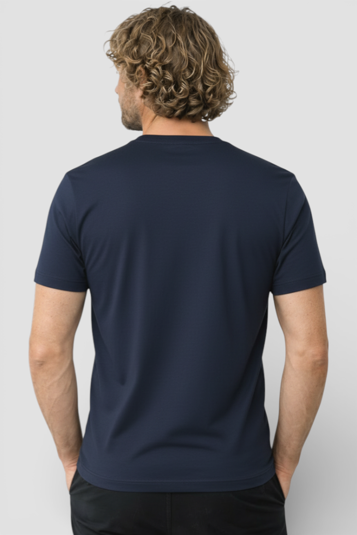 Herre Slim-Fit T-Shirt i Marineblå