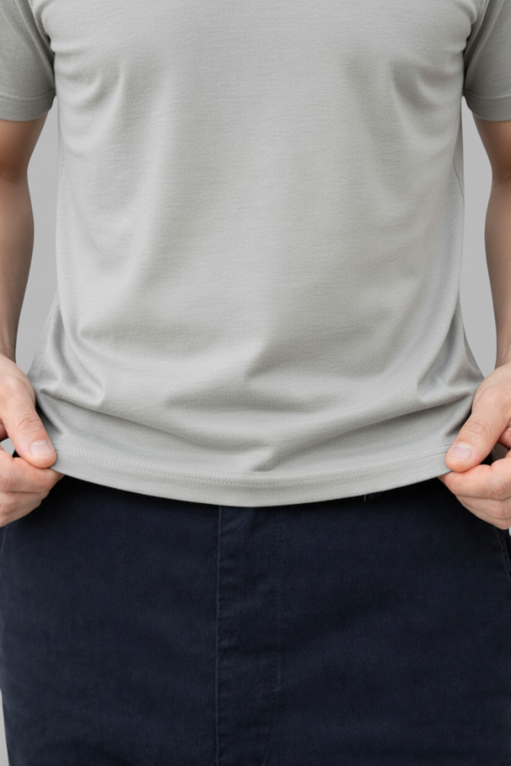 Herre Slim-Fit T-shirt i Grå