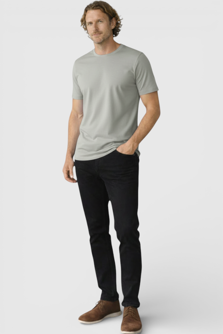 Herre Slim-Fit T-shirt i Grå