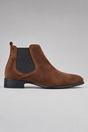 Chelsea boot uomo marroni effetto camoscio, elastici laterali, comodi