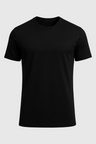 Herre T-shirt Sort Slim Fit i Blød, Åndbar Merceriseret Uld - Sort - Herre T-shirts - Valmont Wear