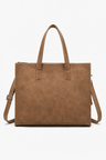 Brown Business Bag for Men with Handles and Adjustable Shoulder Strap