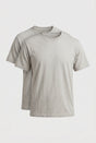 T-Shirt Herren Hellgrau – 2er-Pack, Premium, Baumwolle, weich