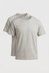 2-pak Lysegrå Premium Bomulds T-shirts til Mænd – Bløde, Komfortable & Holdbare - 2-pak - T-shirt Multi-Pak - Valmont Wear