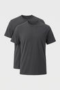 T-shirts herr antracitgrå i bomull – multipack 2-, 4- eller 6-pack, premium, rund hals