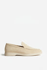 Penny Loafers Mænd - Cremehvide Ruskind Italienske Håndlavede Herresko - Cremehvid - Shoes - Valmont Wear