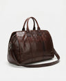 Polished Læder Duffeltaske til Mænd - Mørkebrun Briefcase Stil - - Taske - Valmont Wear