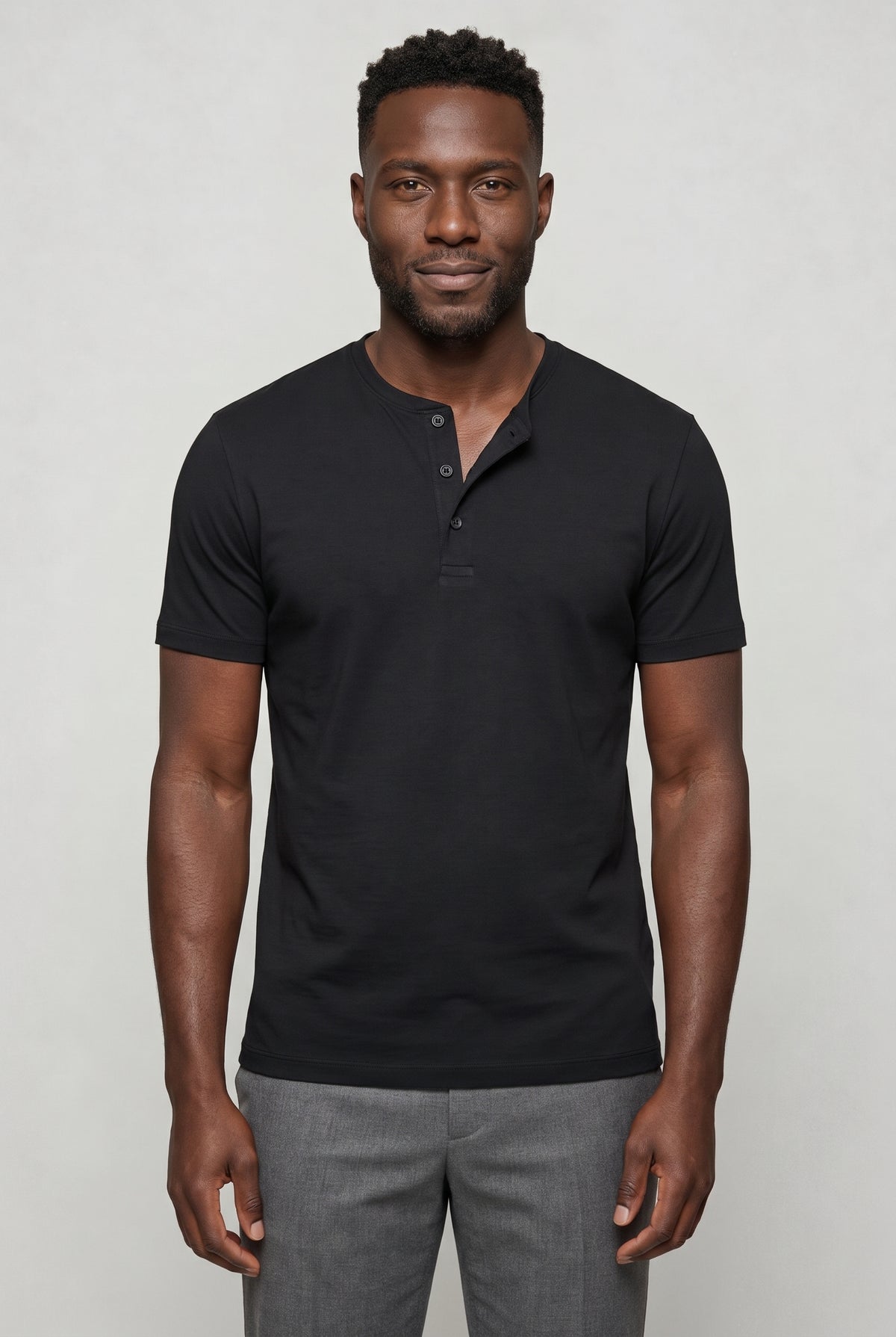 Valmont Wear sort henley t-shirt premium bomuld-modal image 1