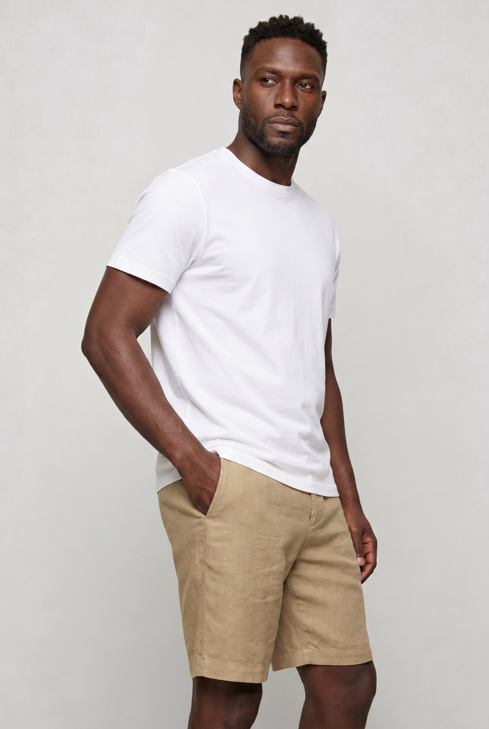 Valmont Wear stenfarvet hør shorts premium linnen image 2