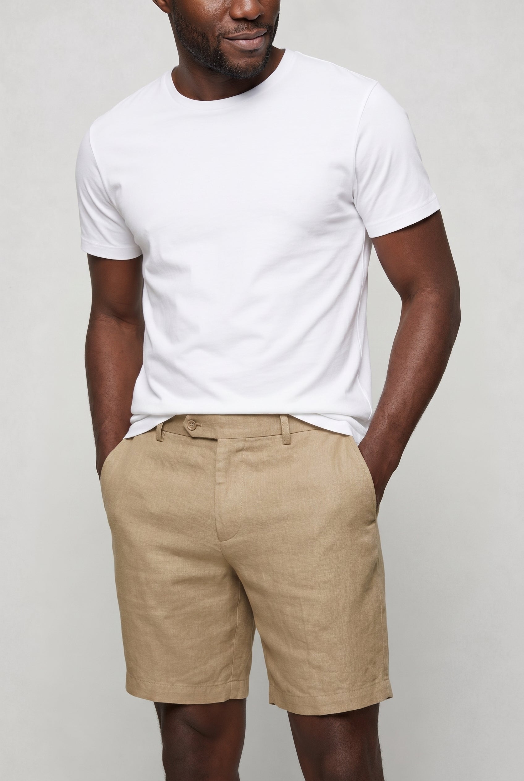 Valmont Wear stenfarvet hør shorts premium linnen image 3