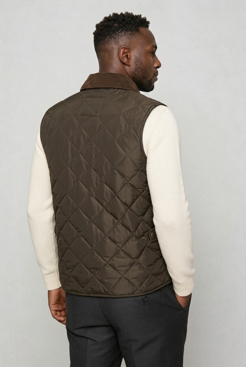 Valmont Wear armygrøn quiltet vest til mænd image 4