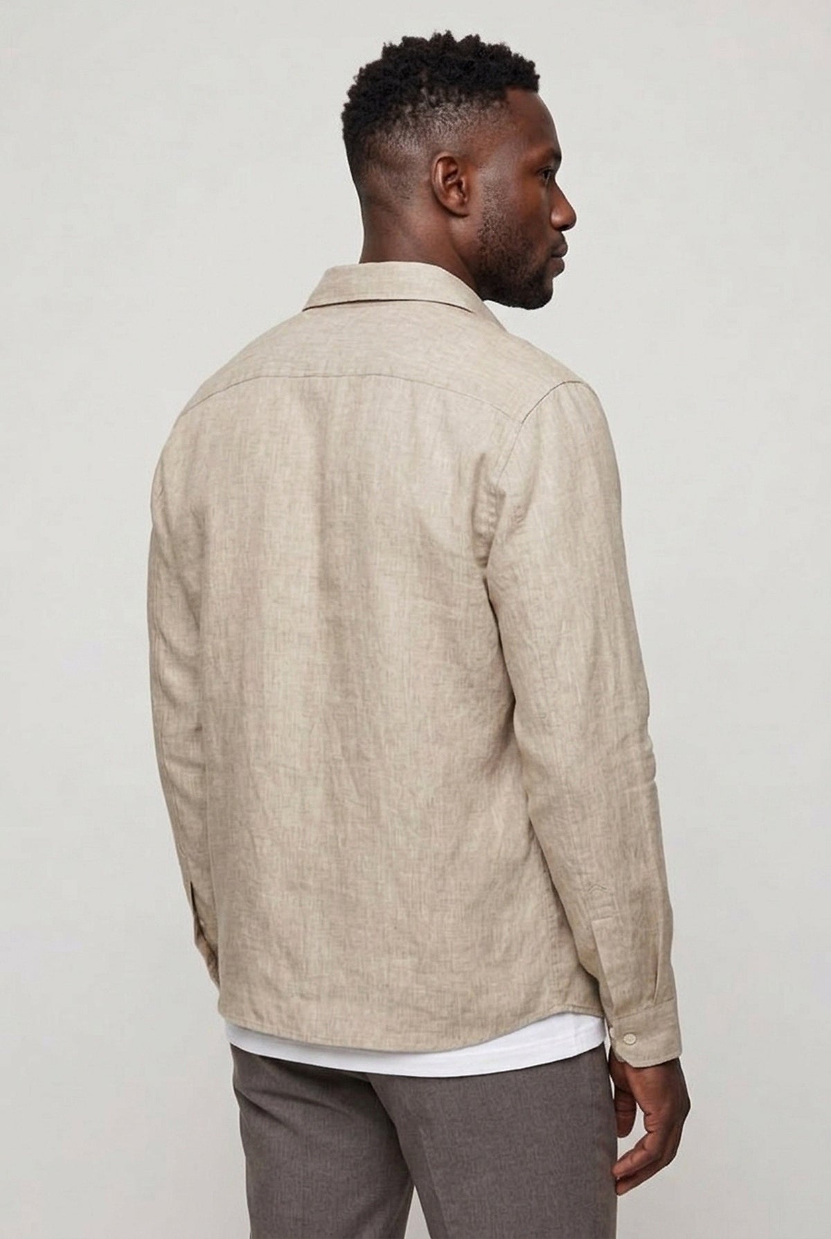Valmont Wear sand hør overshirt 04-back-view