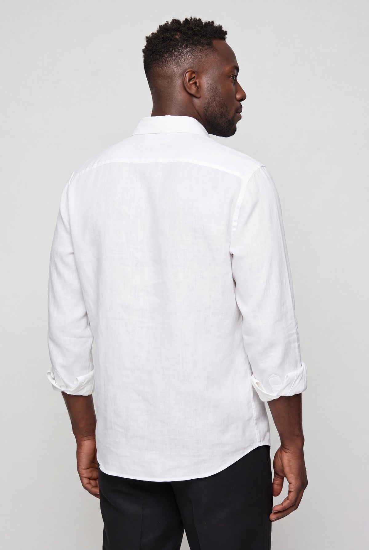 Valmont Wear hvid linnen skjorte premium hør back view image 4