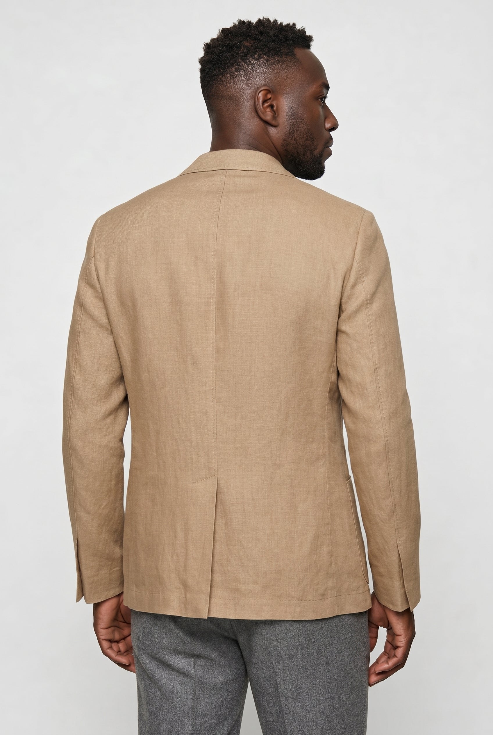 Valmont Wear beige hør blazer ustruktureret premium linnen image 4