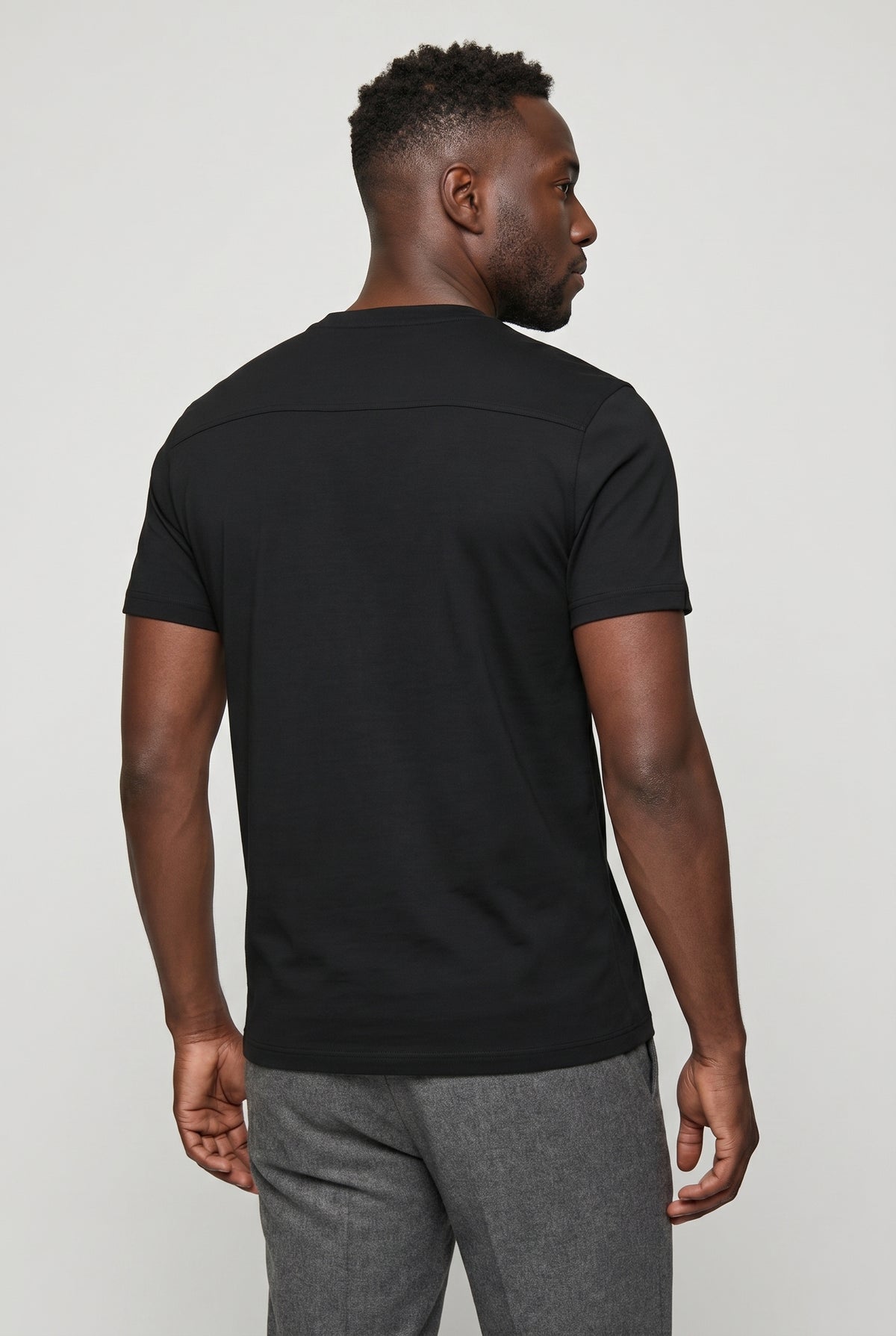 Valmont Wear sort henley t-shirt premium bomuld-modal image 4