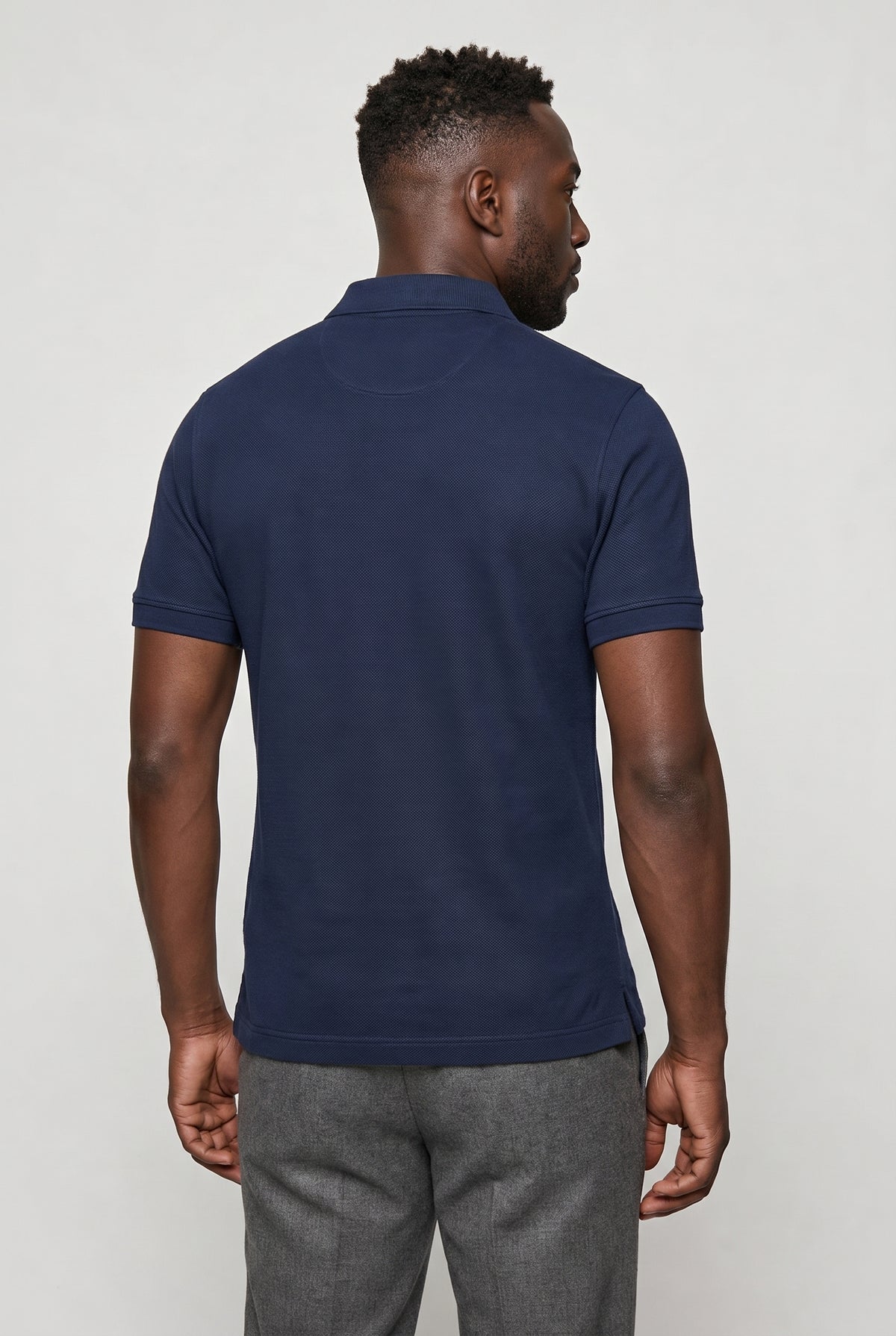 Valmont Wear marineblå hør polo premium pique image 4