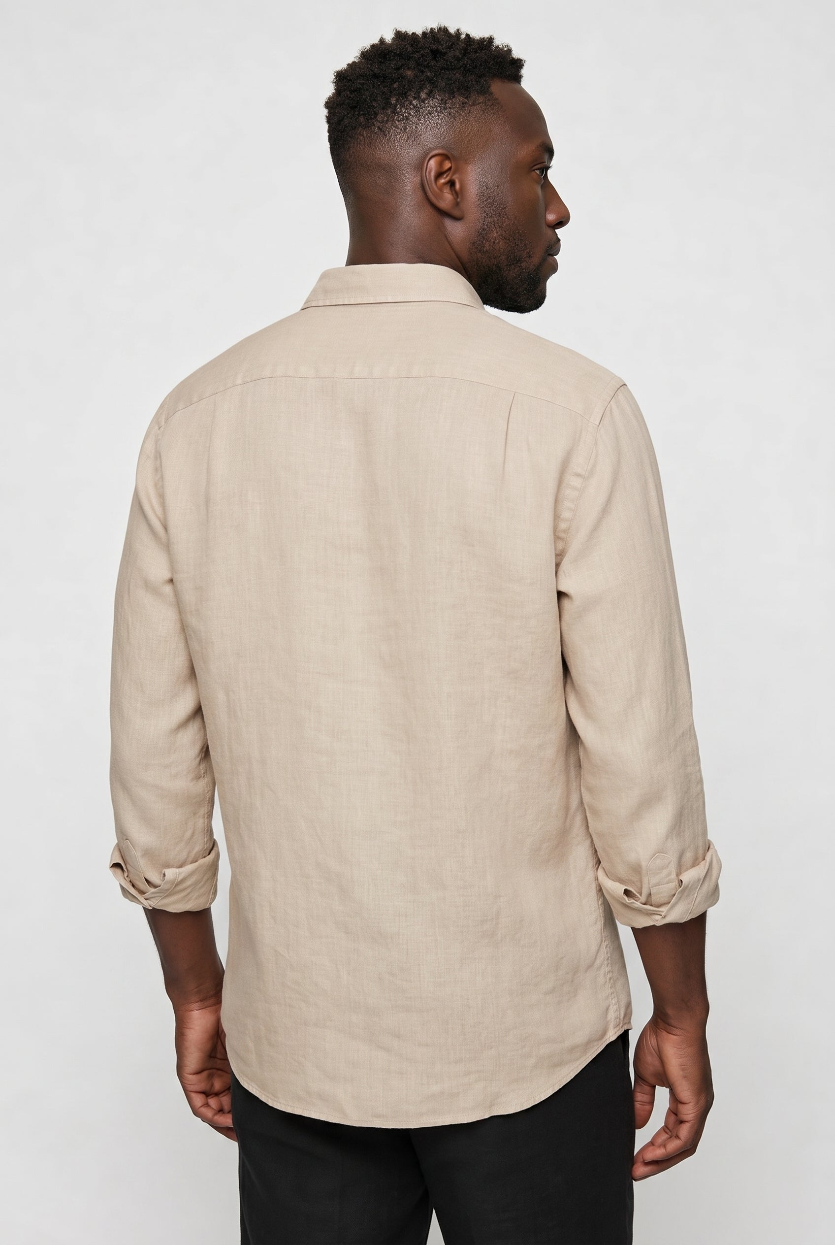 Valmont Wear beige hør skjorte premium linnen image 4