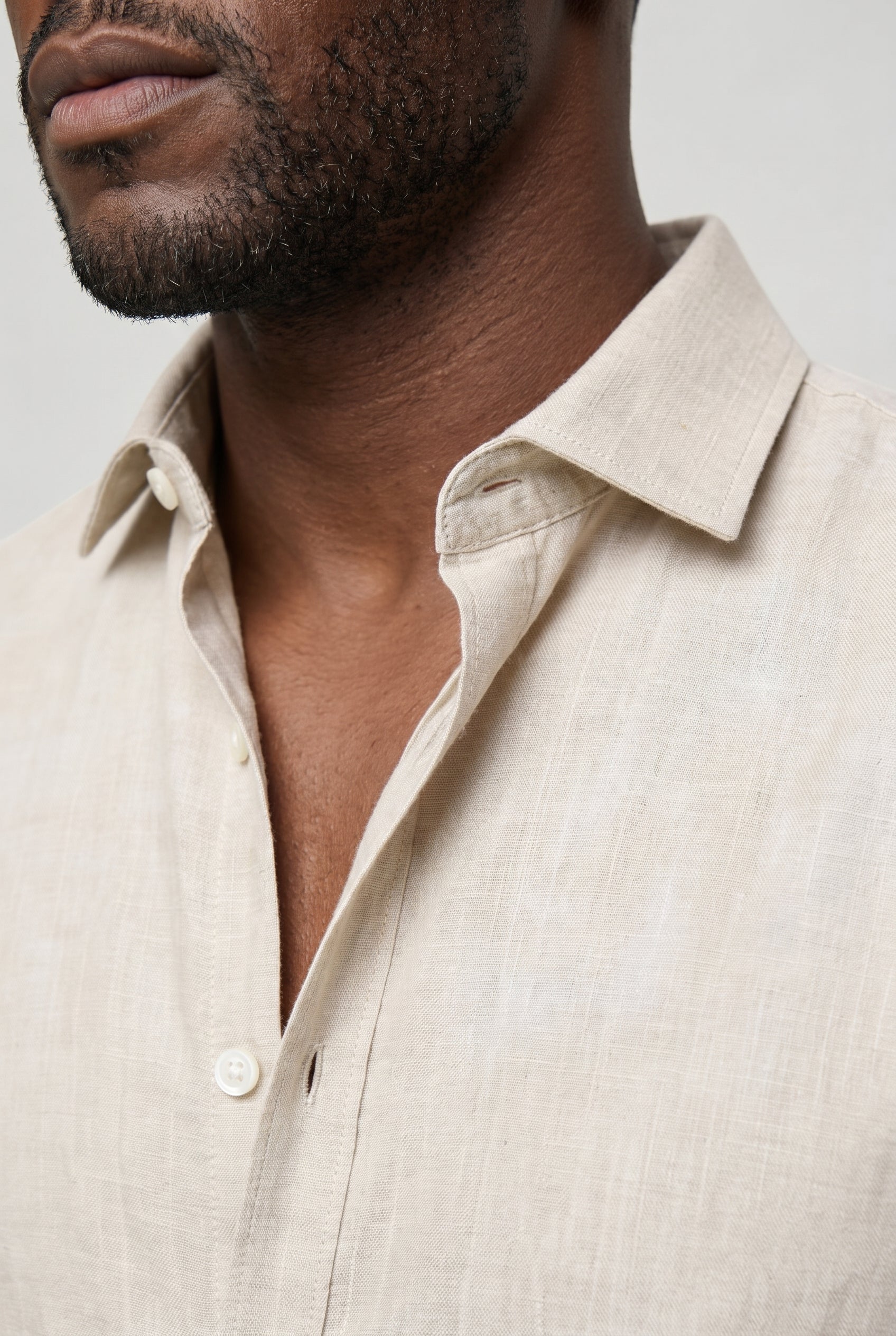 Valmont Wear beige hør skjorte premium linnen image 5