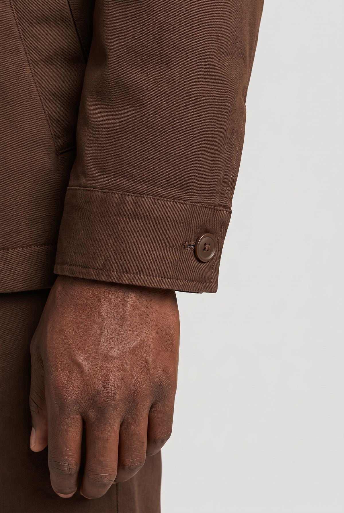 Pánská bunda kávově hnědá – twill, košilová bunda (overshirt), bavlna, prémiová kvalita