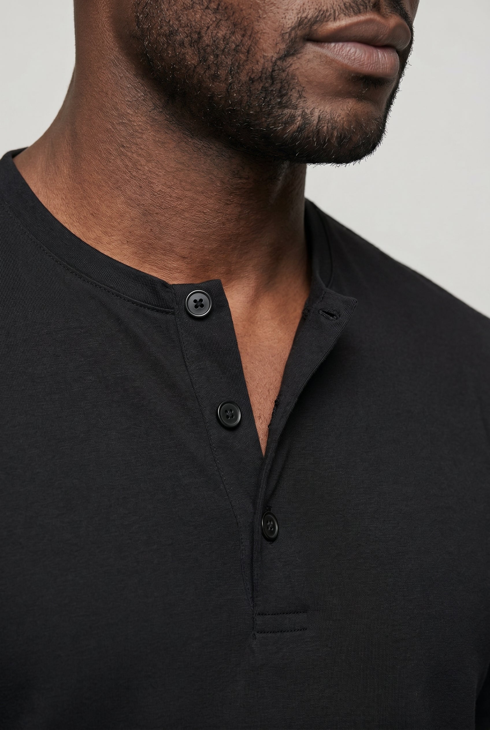 Valmont Wear sort henley t-shirt premium bomuld-modal image 5