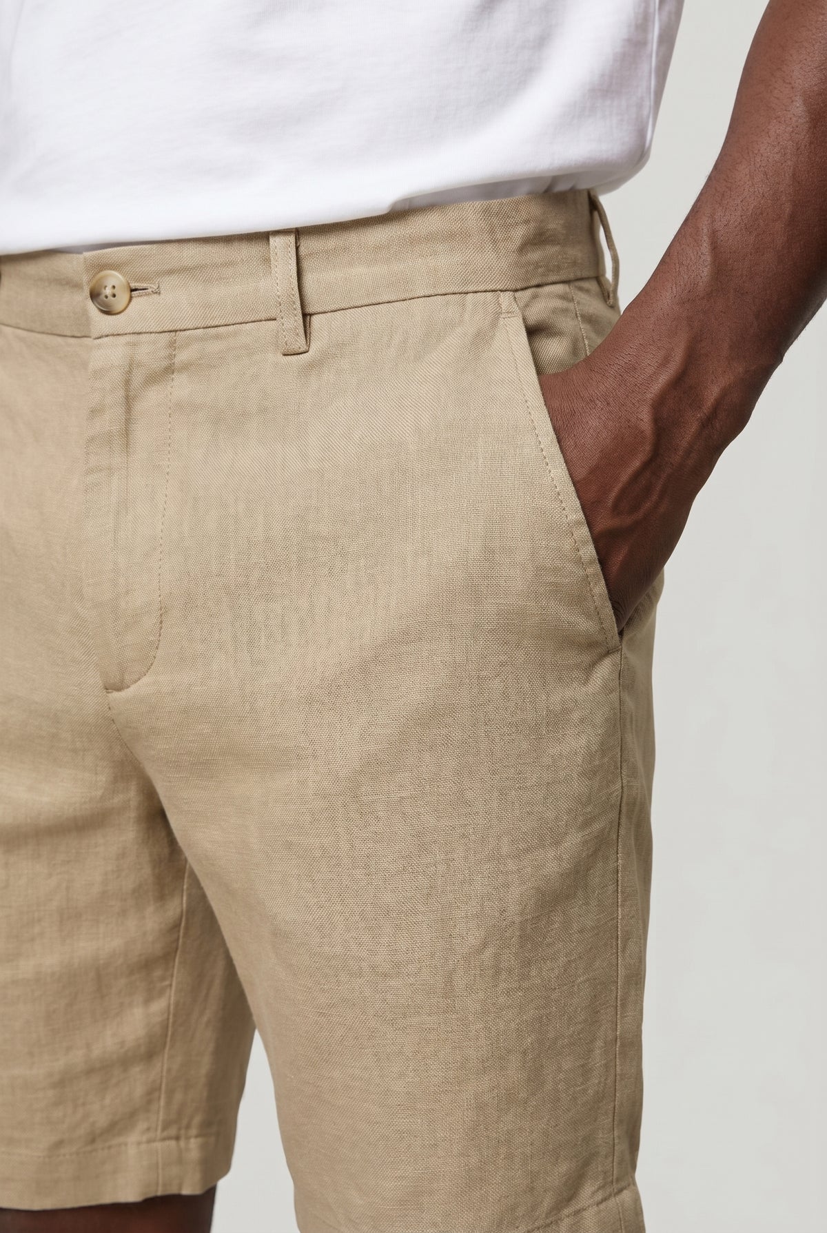 Valmont Wear stenfarvet hør shorts premium linnen image 5