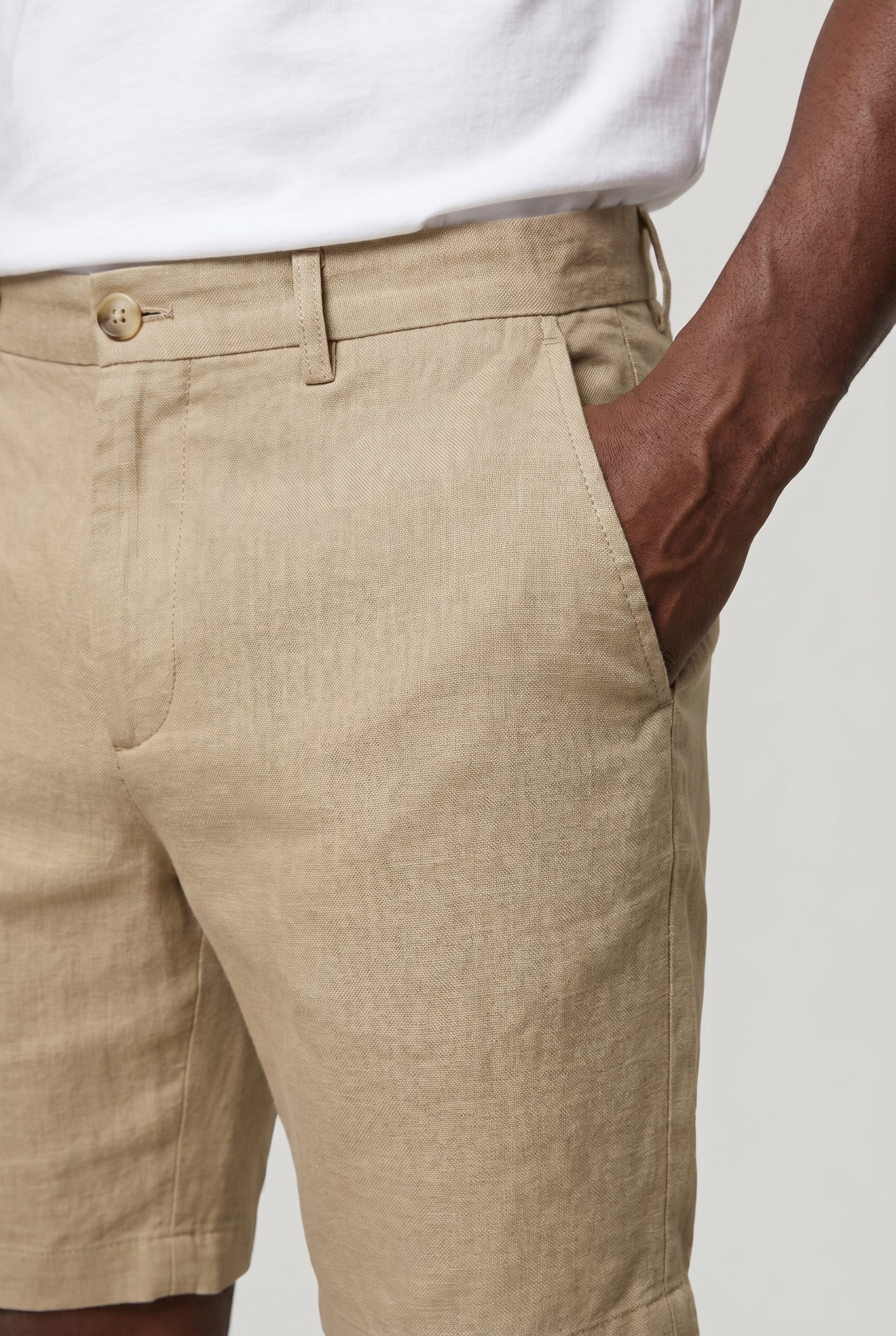 Valmont Wear stenfarvet hør shorts premium linnen image 5
