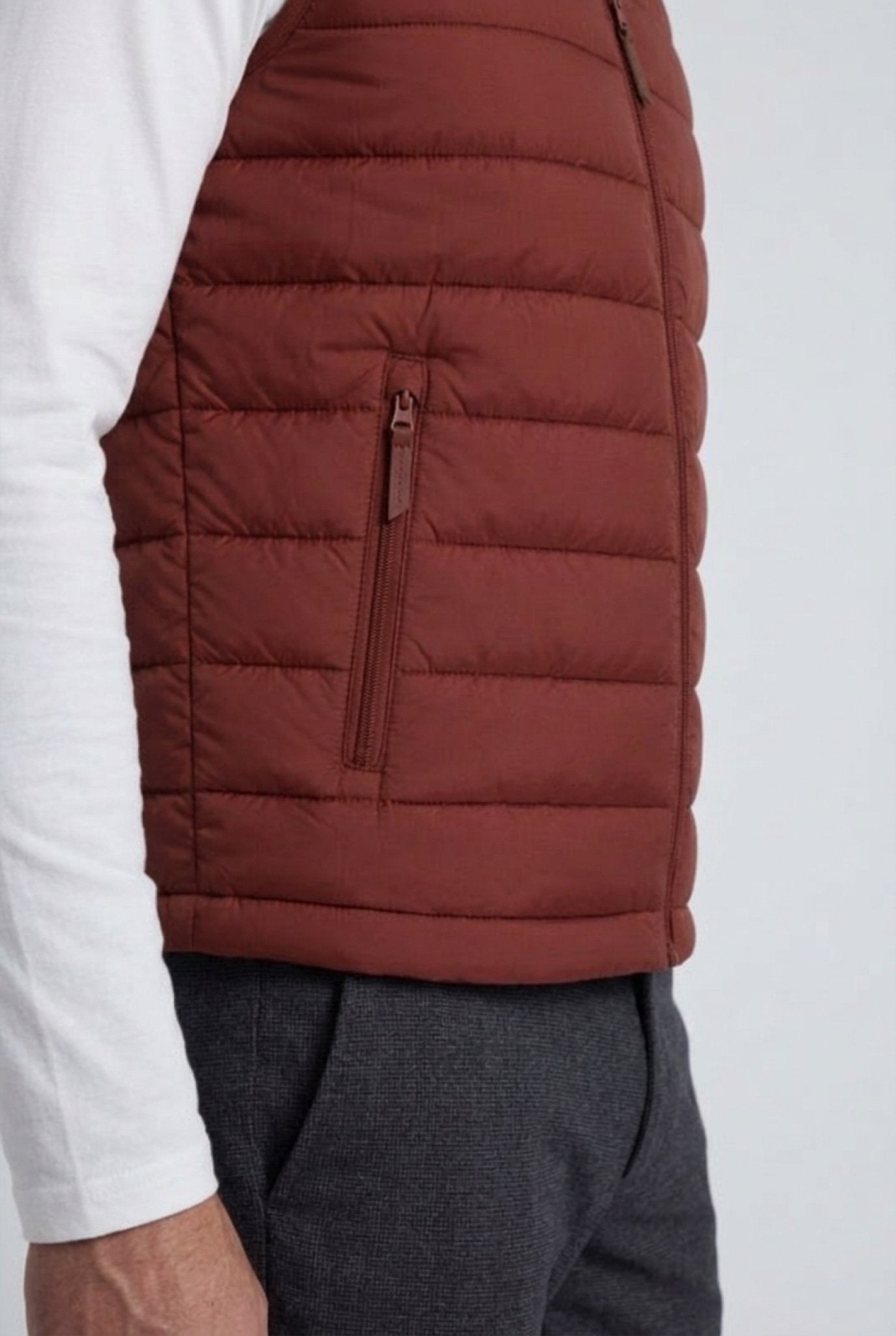 Premium Herre Murstensrød Puffervest - 07 hem detail