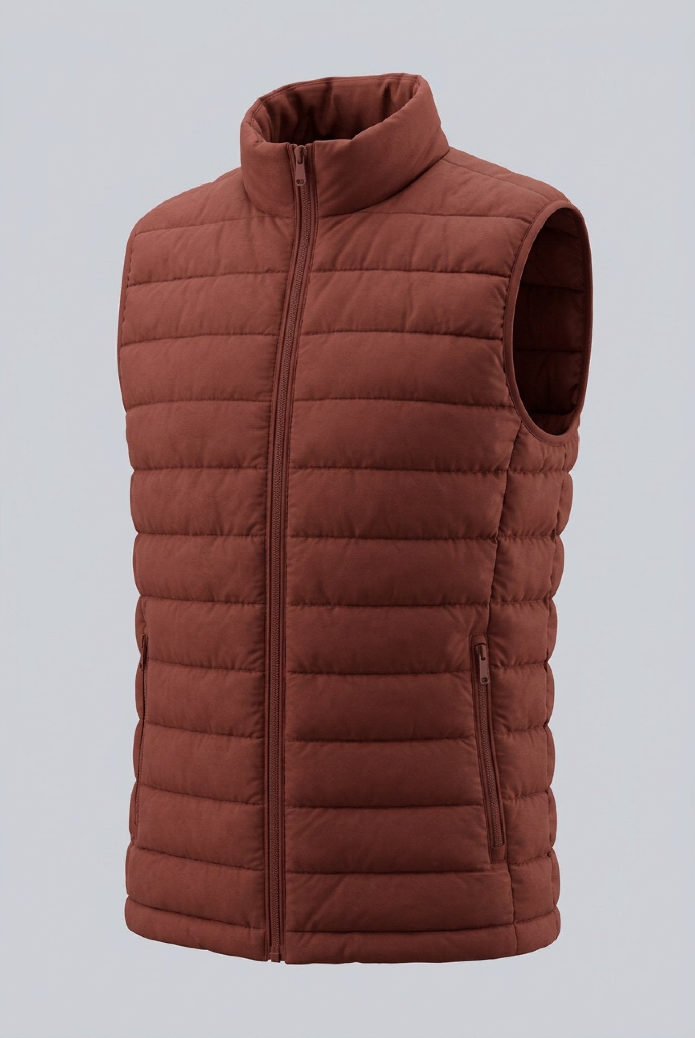 Premium Herre Murstensrød Puffervest - 08 3d render