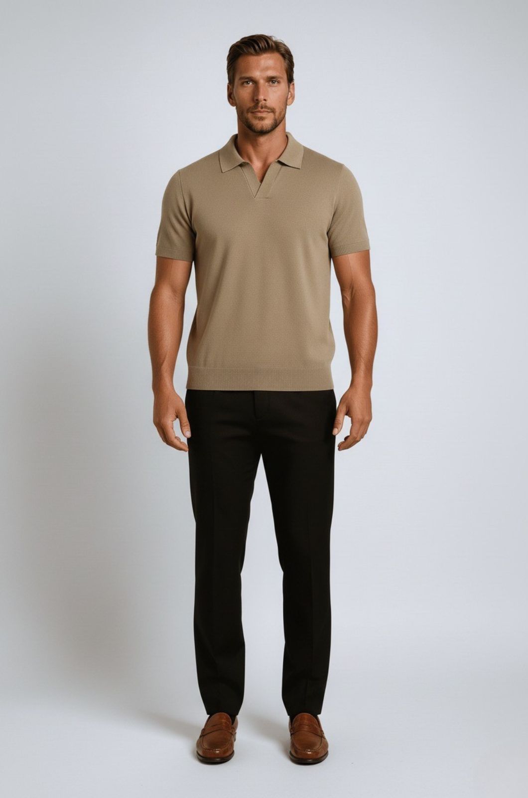 Polo Shirt Mænd i Teknisk Stof Slank Fit - - Polo skjorter - Valmont Wear
