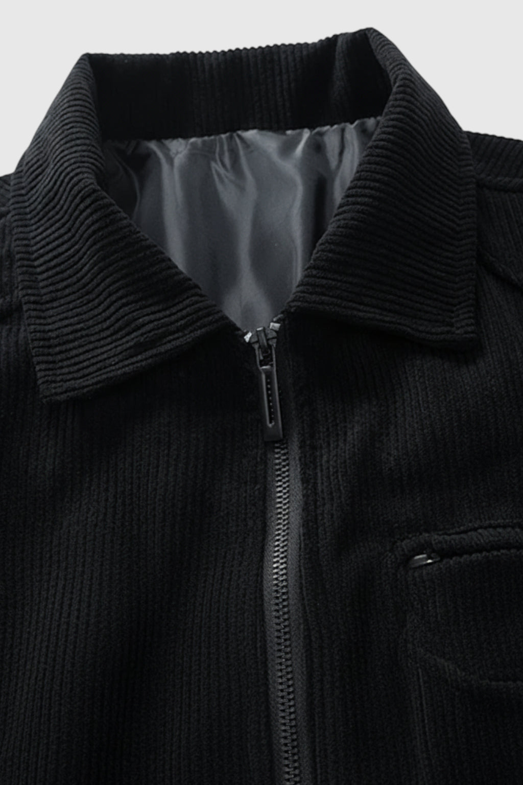 Herre Corduroy Jakke - Sort - - Jakker - Valmont Wear