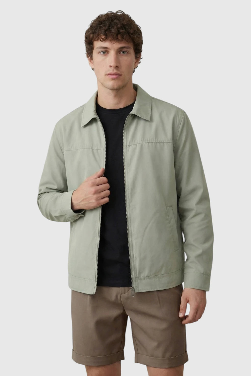 Letvægts Twill Jakke til Mænd - Ærtegrøn - Regular Fit - Jakker - Valmont Wear