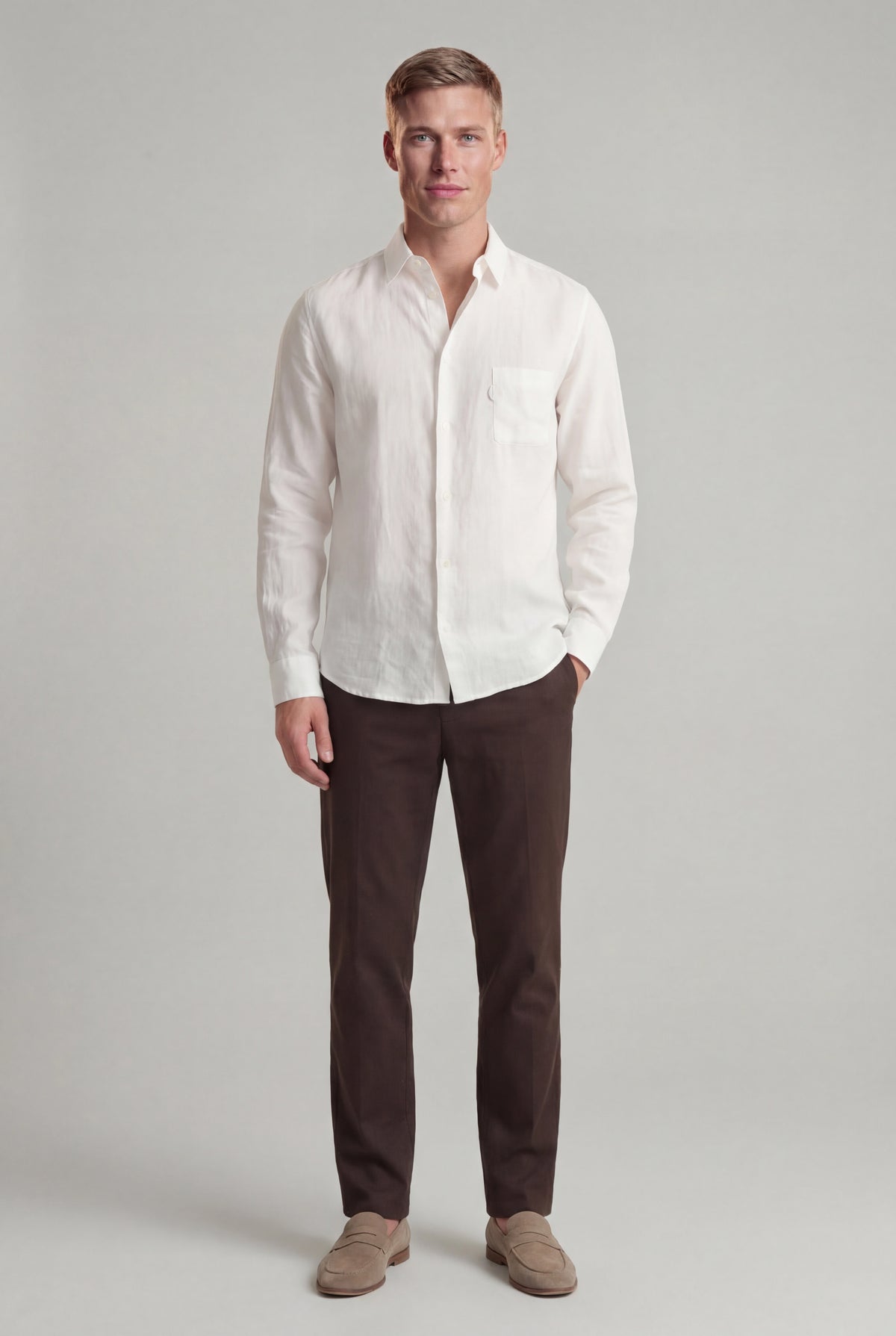 Monaco Summer Shirt - Hvid - Linskjorte - Valmont Wear