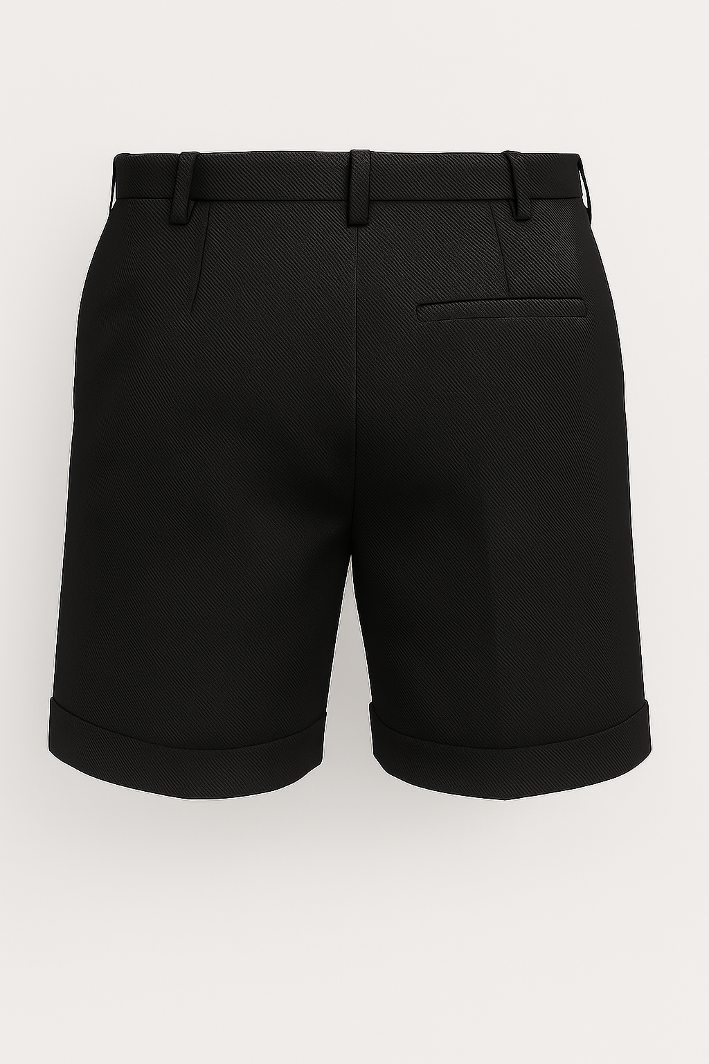Herreshorts med læg og lommer – sort og alsidige - - Shorts - Valmont Wear