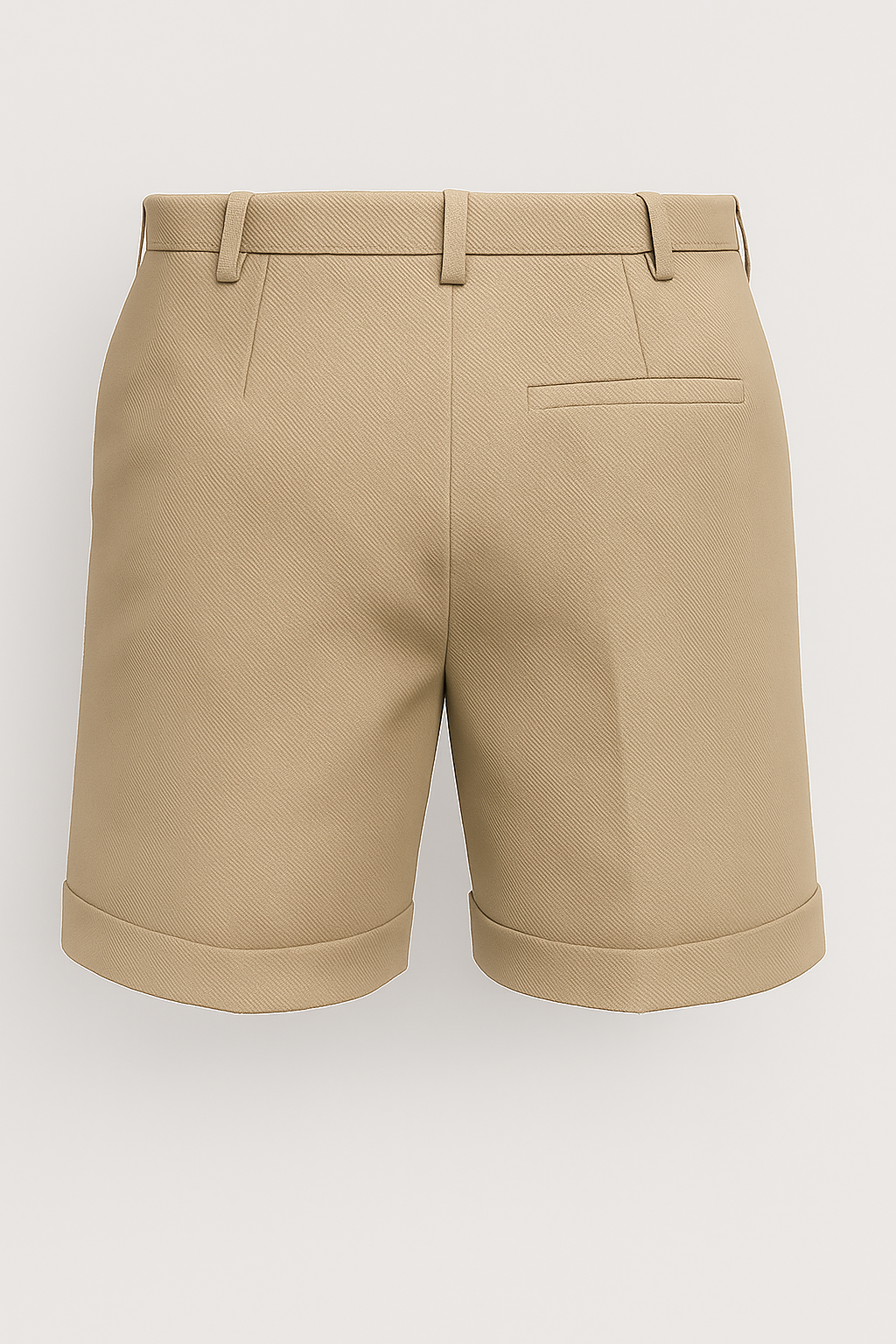 Herreshorts med læg og lommer – beige og alsidige - - Shorts - Valmont Wear