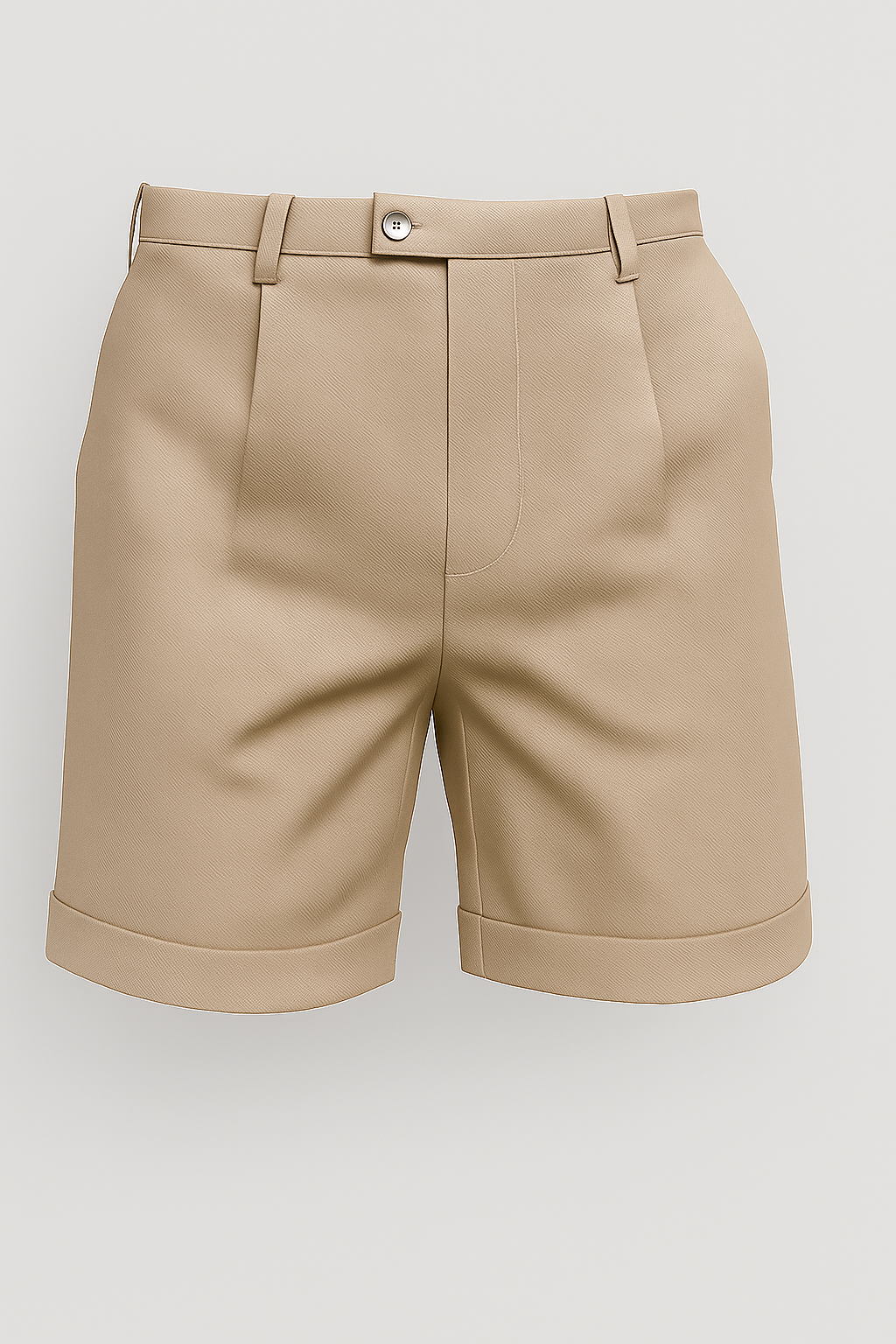 Herreshorts med læg og lommer – beige og alsidige - Beige - Shorts - Valmont Wear