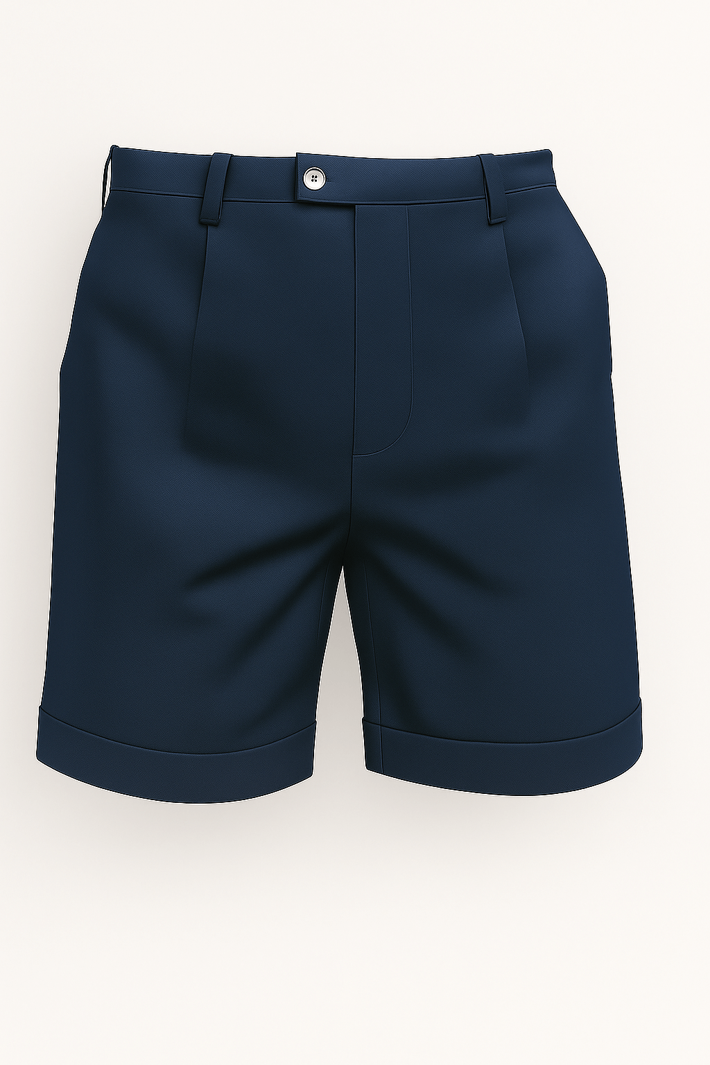 Herreshorts med læg og lommer – Marineblå og alsidige - Marineblå - Shorts - Valmont Wear