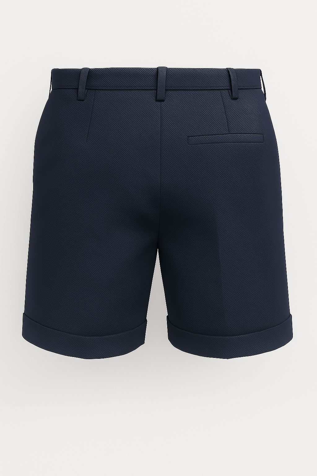 Herreshorts med læg og lommer – Marineblå og alsidige - - Shorts - Valmont Wear
