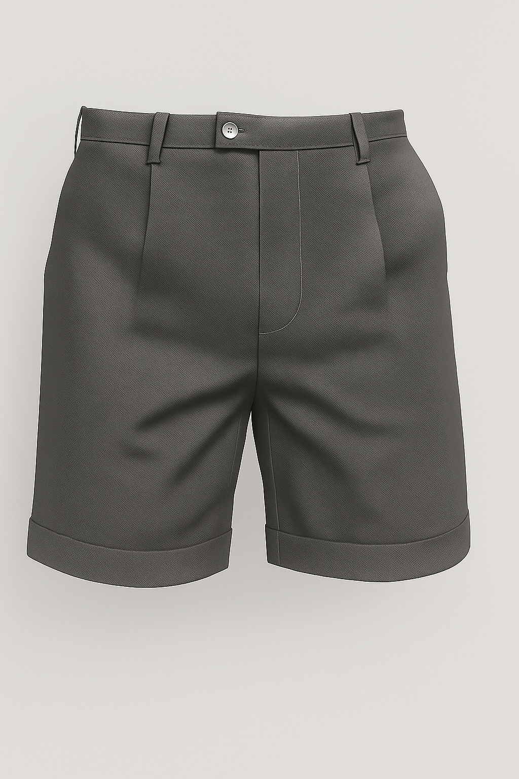 Herreshorts med læg og lommer – skifergrå og alsidige - Mørkegrå - Shorts - Valmont Wear