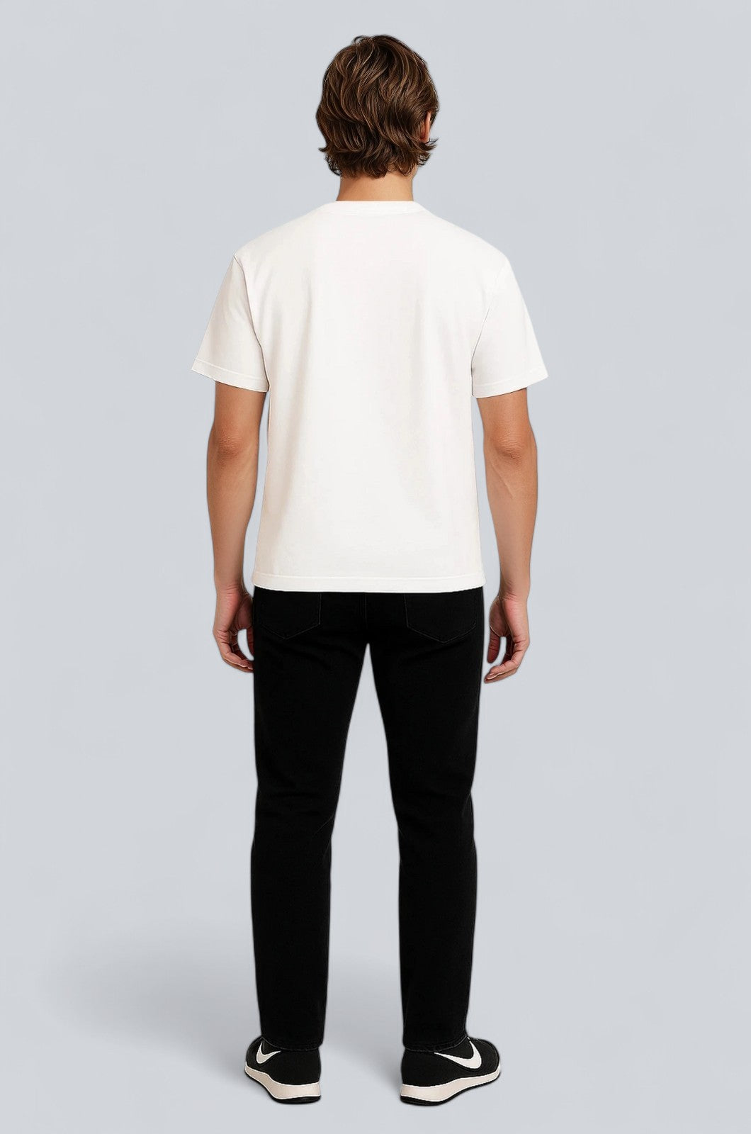 Herre T-shirt i Bomuld – Åndbar Kortærmet Rund Hals – Hvid - - Herre T-shirts - Valmont Wear