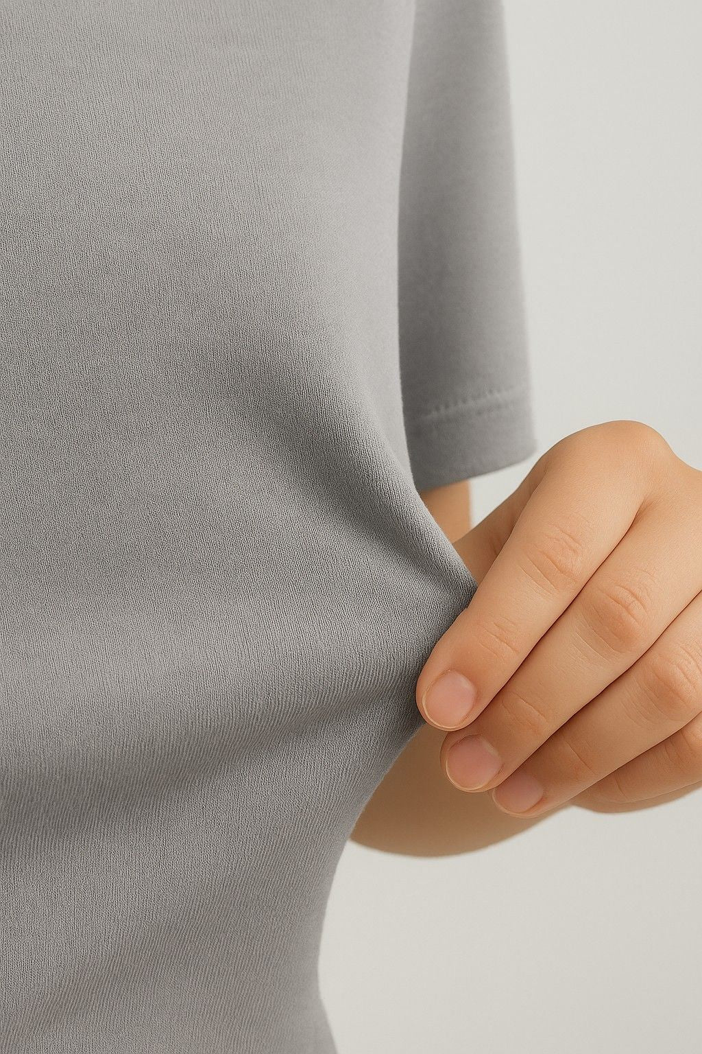 Herre T-shirt i Bomuld – Åndbar Kortærmet Rund Hals – Jerngrå - - Herre T-shirts - Valmont Wear