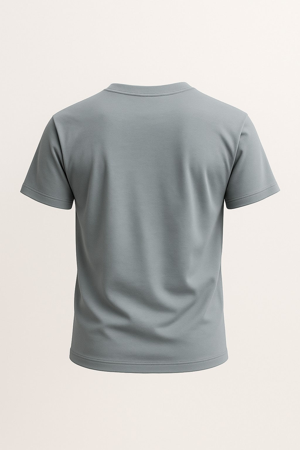 Herre T-shirt i Bomuld – Åndbar Kortærmet Rund Hals – Jerngrå - - Herre T-shirts - Valmont Wear