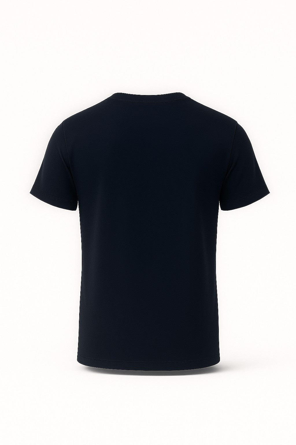 Herre T-shirt i Bomuld – Åndbar Kortærmet Rund Hals – Marineblå - - Herre T-shirts - Valmont Wear