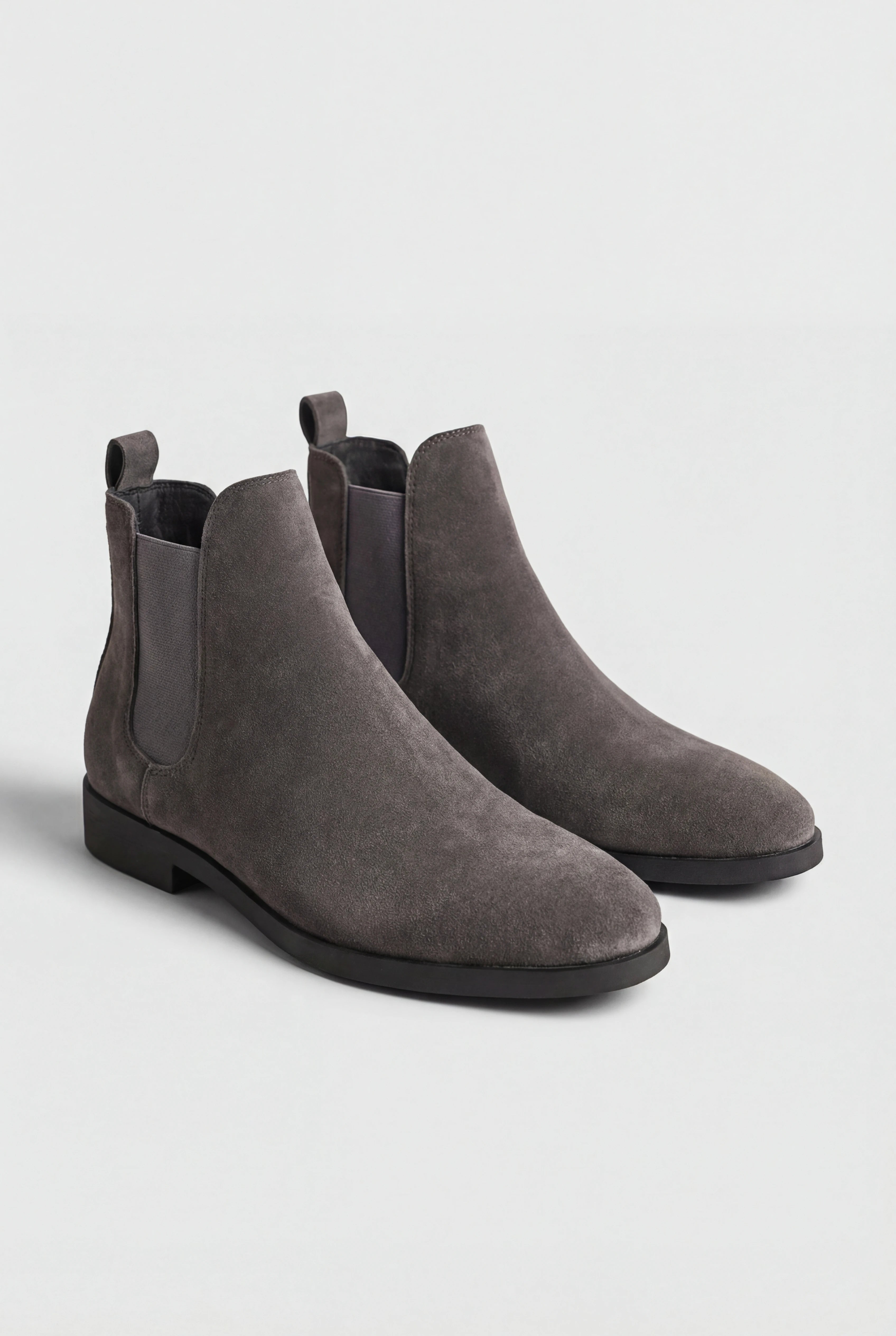 Chelsea Boots til Mænd i Ruskind med Elastiske Sidepaneler
