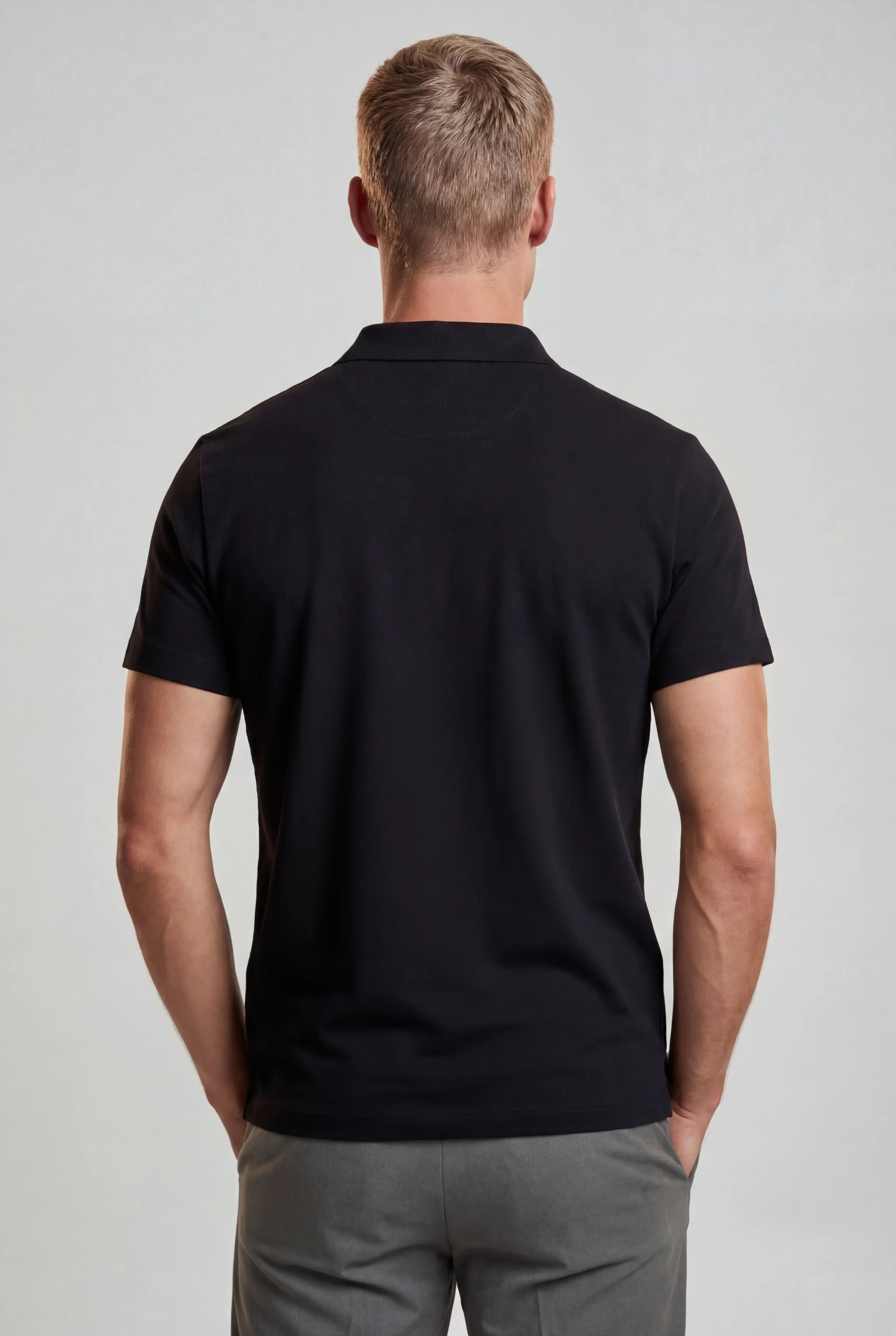 Polo Shirt Mænd i Teknisk Stof Slank Fit